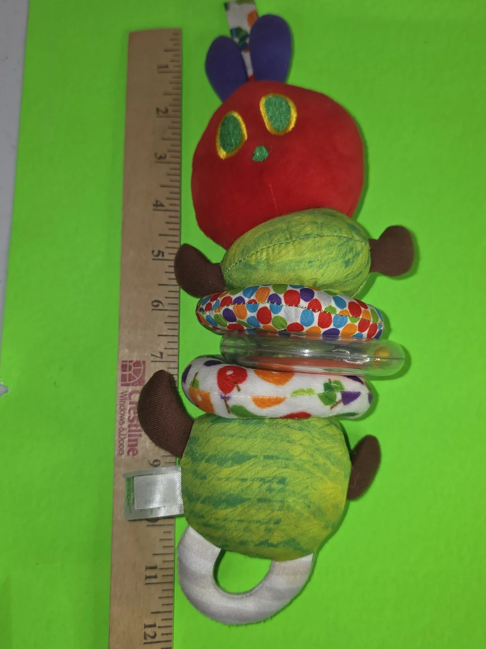 The World of Eric Carle Red & Green Jiggler Caterpillar Pull Toy Rattle Teether